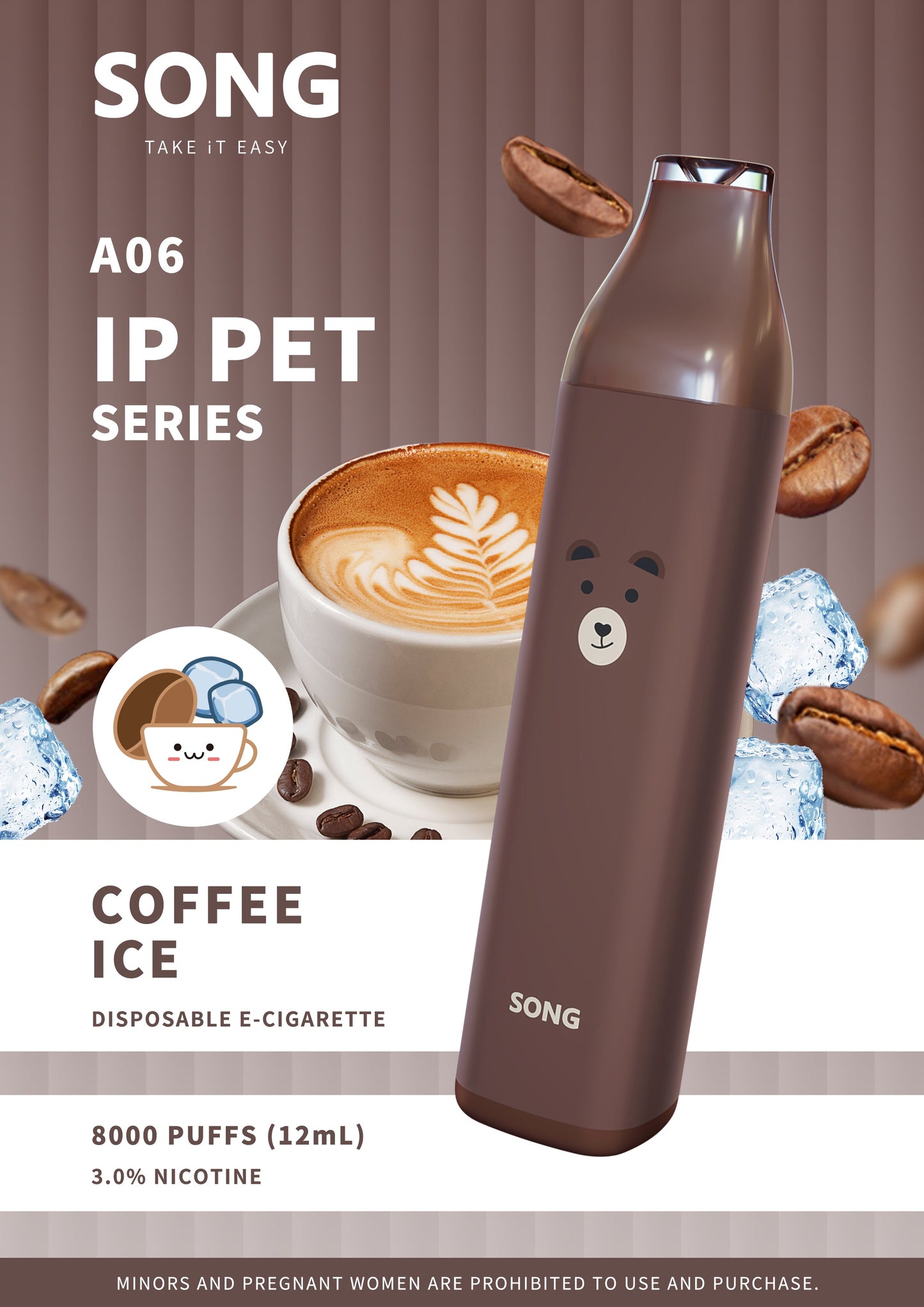 SONG 8000 puffs IP PET "so cute and tasty" series
